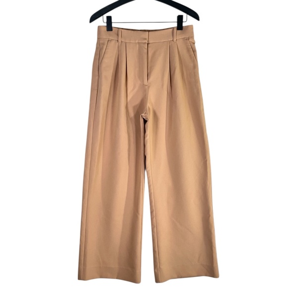 Abercrombie & Fitch Harper Tailored Ultra Wide Leg Pant size 8 short in Brown - Picture 3 of 8